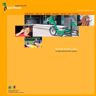 website for Spielhaus Sophienstrasse - programming
