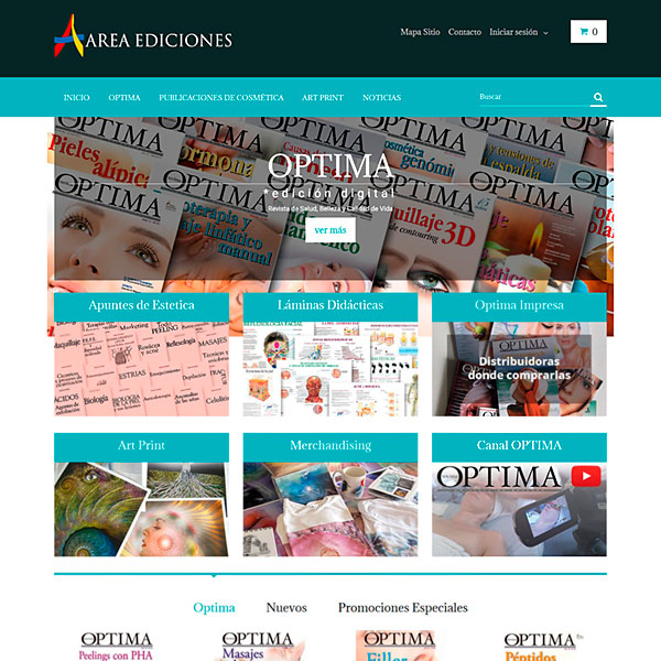 Online store for the Editorial Areaediciones